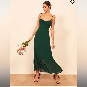 Reformation Emersyn Dress Emerald Size 2
